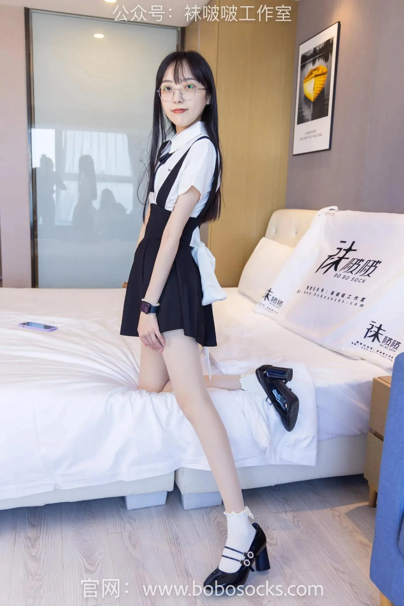 [BoBoSocks袜啵啵]NO.121 稚予-高跟鞋、白棉袜、肉丝 [138P]插图4